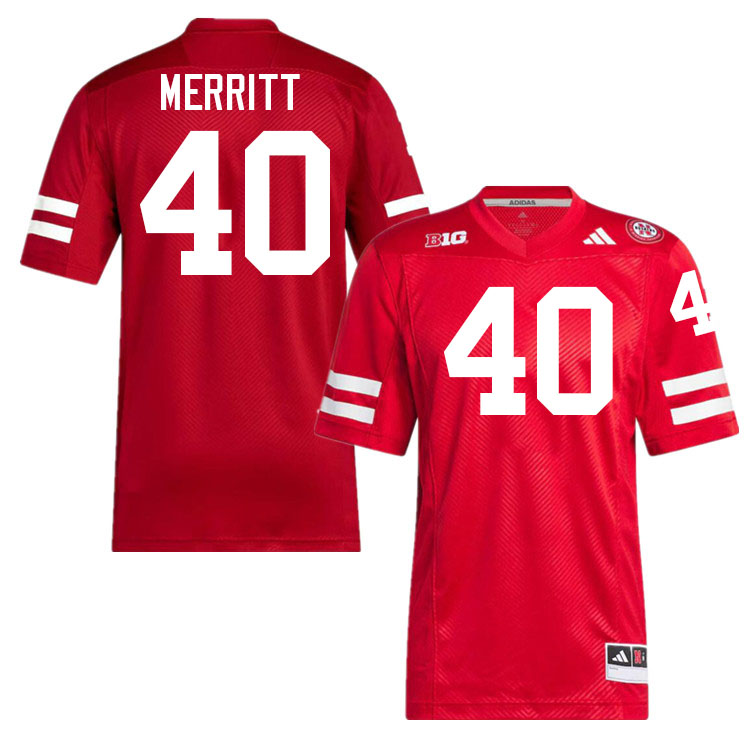 Nebraska Cornhuskers #40 Dawson Merritt College Football Jersey Stitched-Scarlet Nebraska Cornhuskers #40 Dawson Merritt College Football Jersey Stitched-Scarlet